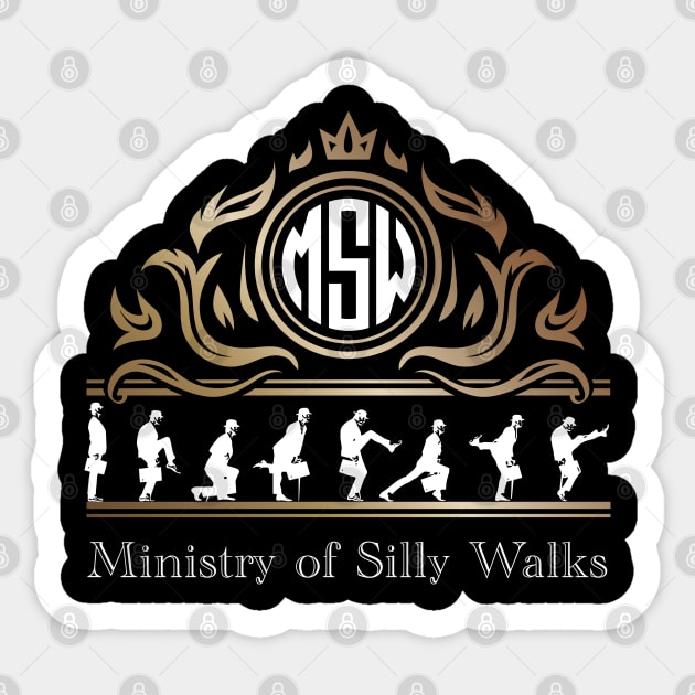 Ministry of Silly Walks Royal Majesty Emblem Sticker by Alema Art